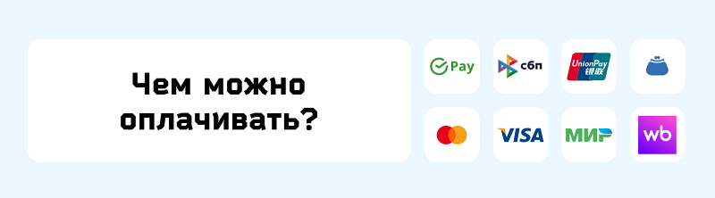 Способы оплаты