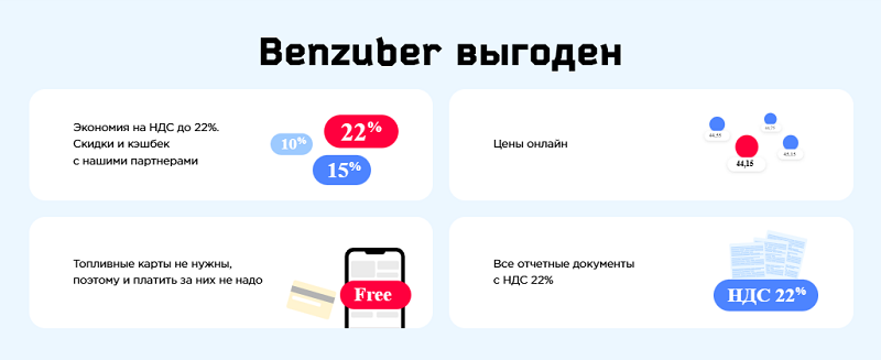 Benzuber для бизнеса